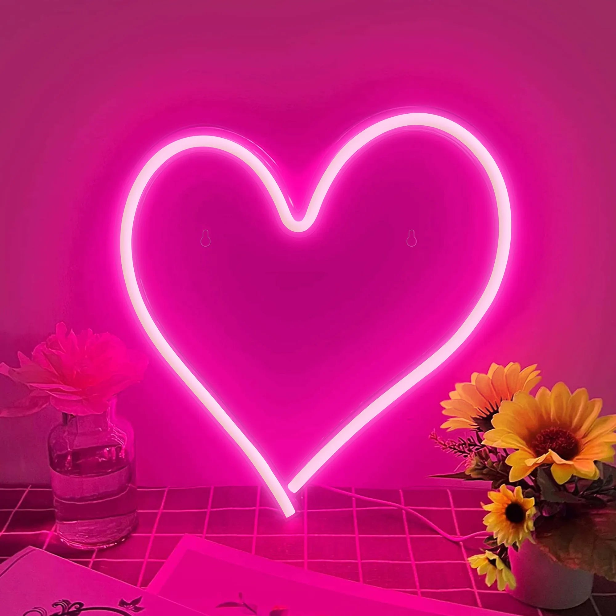 Heart LED Neon Light Wall Sign - Age 8+ - Brown's Hobby & Game