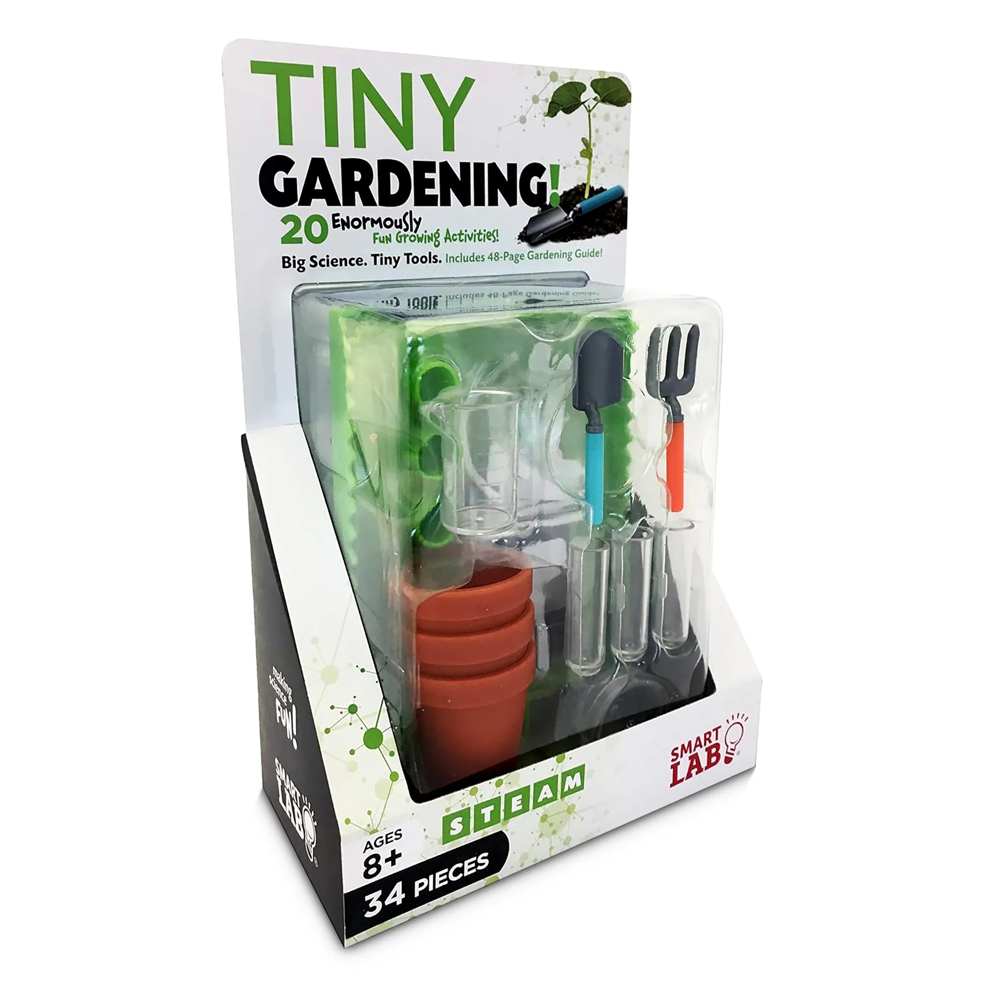 SmartLab Tiny Gardening! - 20 Growing Activities for Budding Botanists! - Age 8+ - Brown's Hobby & Game