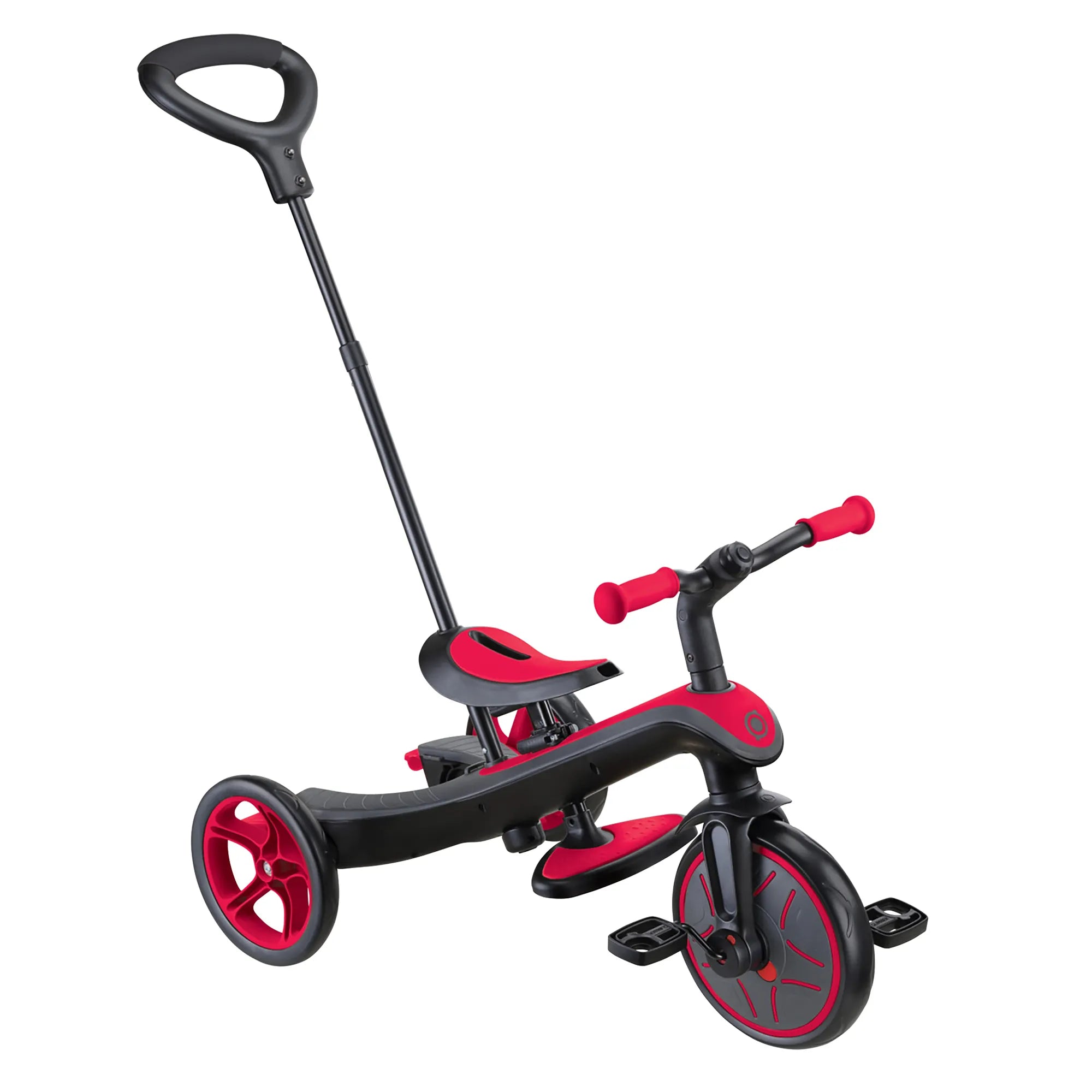 Globber Explorer Trike 4 in 1 Guided Trike Mode New Model New Red Colour Front Right View