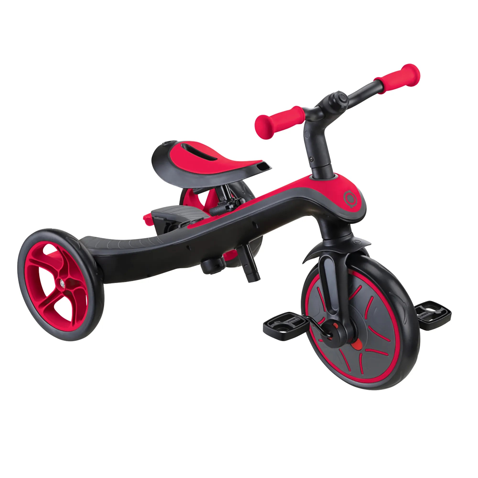 Globber Explorer Trike 4 in 1 Learning Trike Mode Training Trike New Model New Red Colour Front Right View