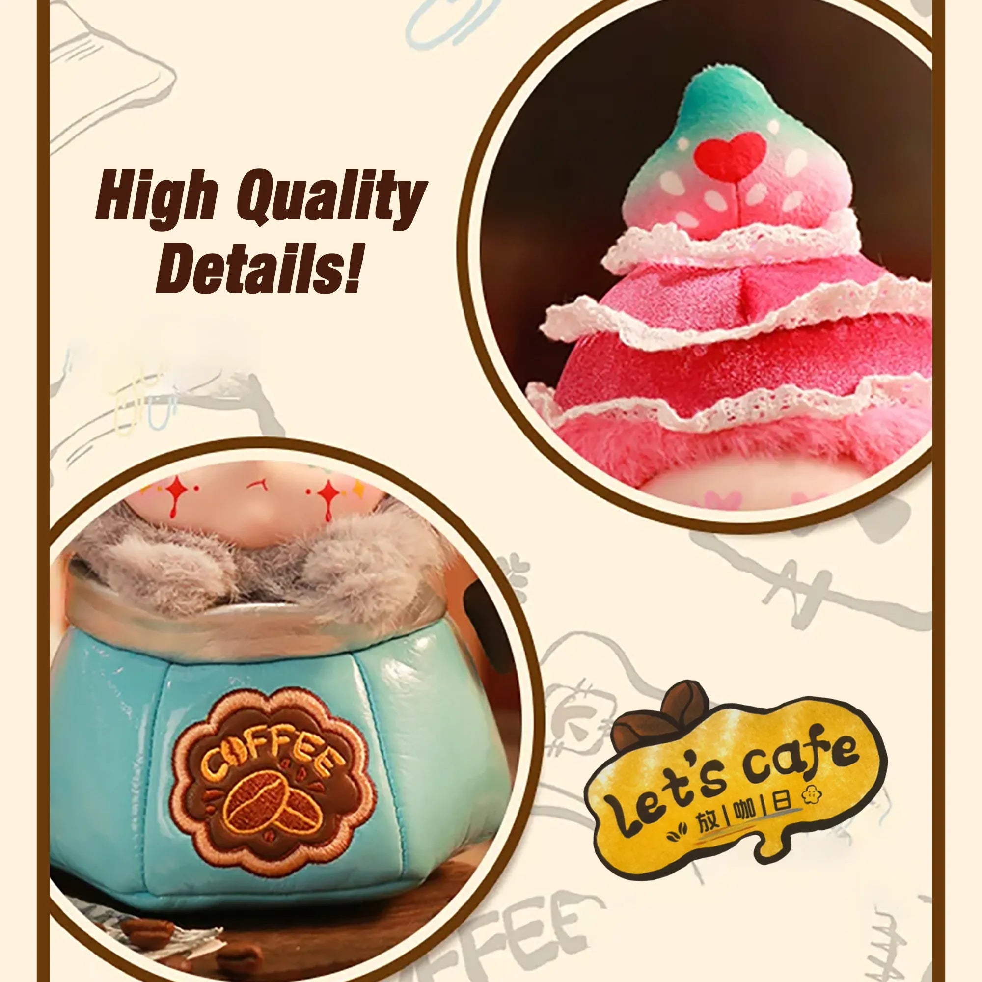 Kimmon 6-PACK Sealed Case Let’s Cafe - Limited Edition Blind Box Plush Collectibles - Kawaii Culture Cuteness (Copy) (Copy) (Copy) - Brown's Hobby & Game