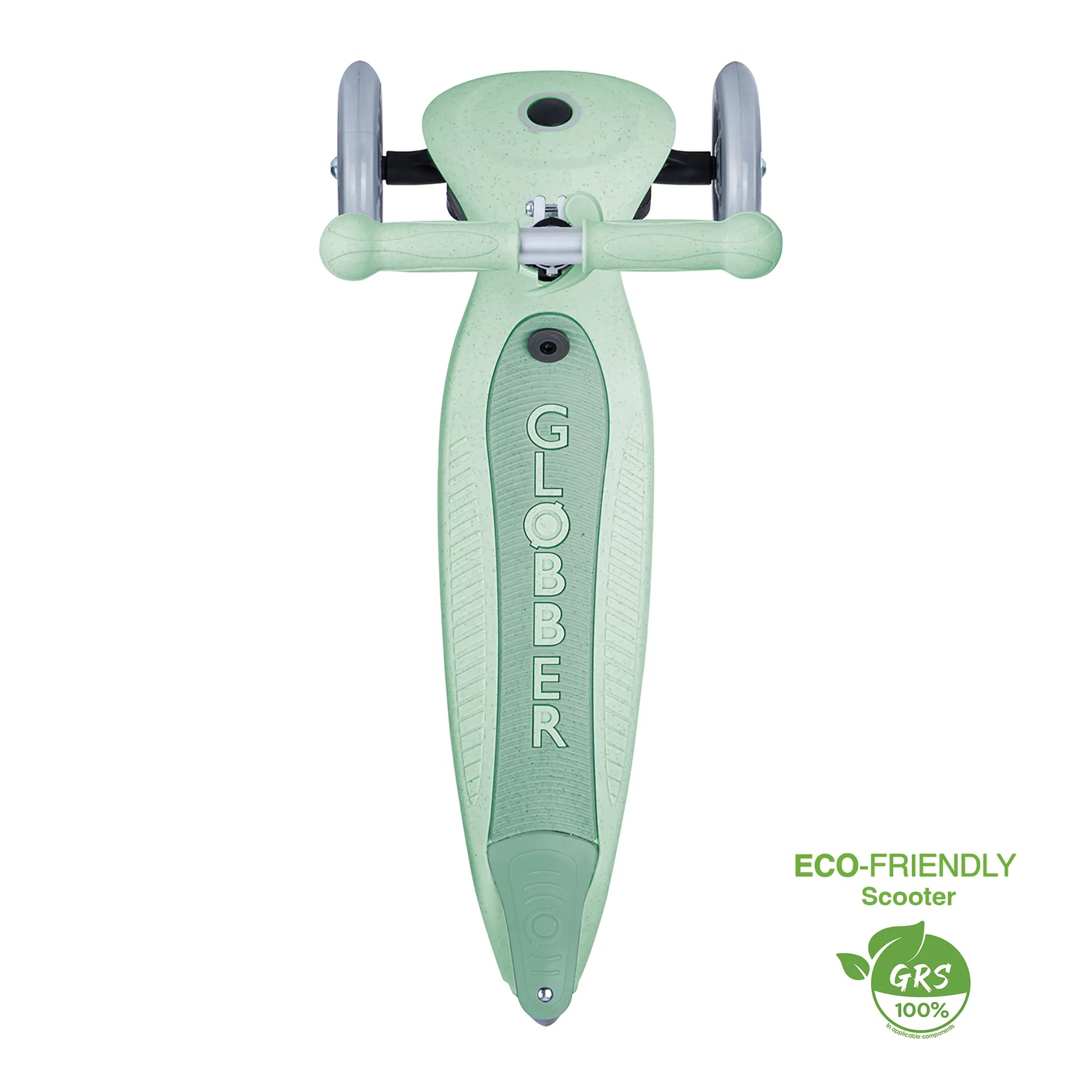 Globber GO•UP Foldable PLUS Ecologic 3-in-1 - Pistachio Green - Planet-Friendly Fun - Ages 15m-7+ yrs