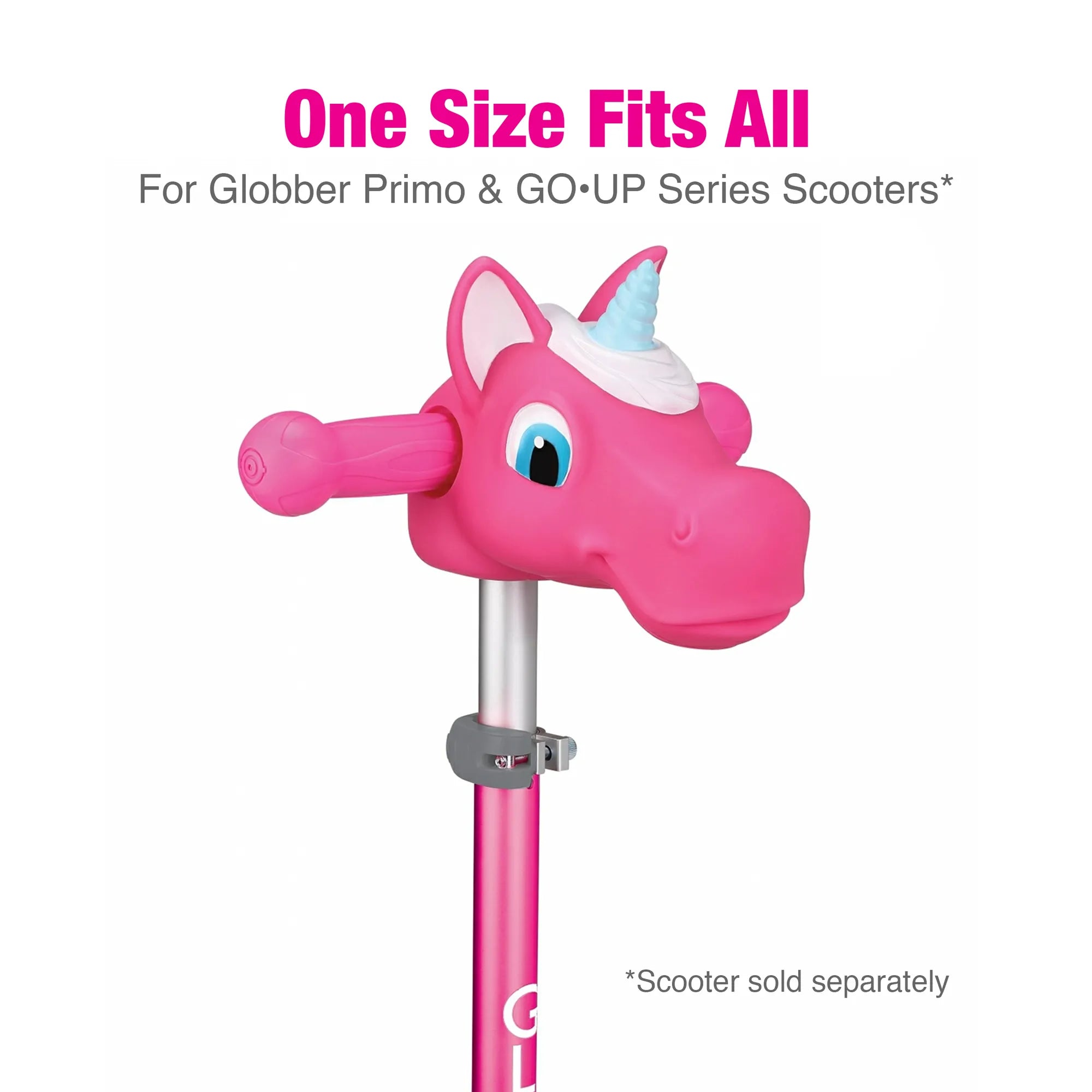 Globber Scooter Friends T-Bar Accessory - Pink Unicorn - For Primo & GO•UP Series Scooters