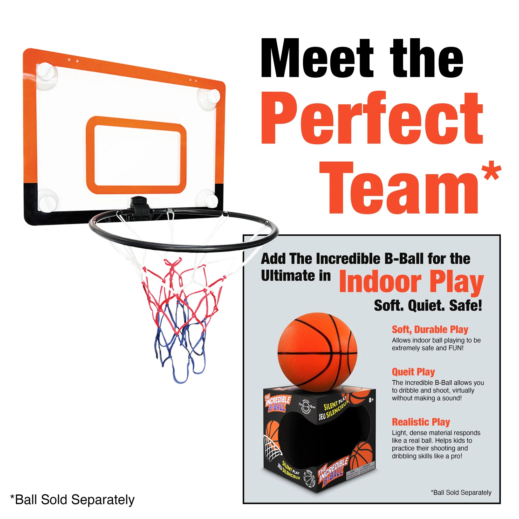 The Incredible B-Ball Hoop – Indoor Fun for Everyone! - 14" Hoop - Ages 8-Adult - Brown's Hobby & Game