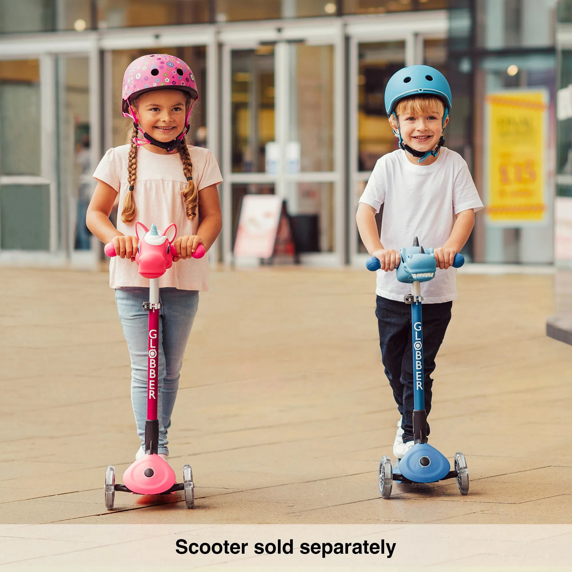 Globber Scooter Friends T-Bar Accessory - Pink Unicorn - For Primo & GO•UP Series Scooters