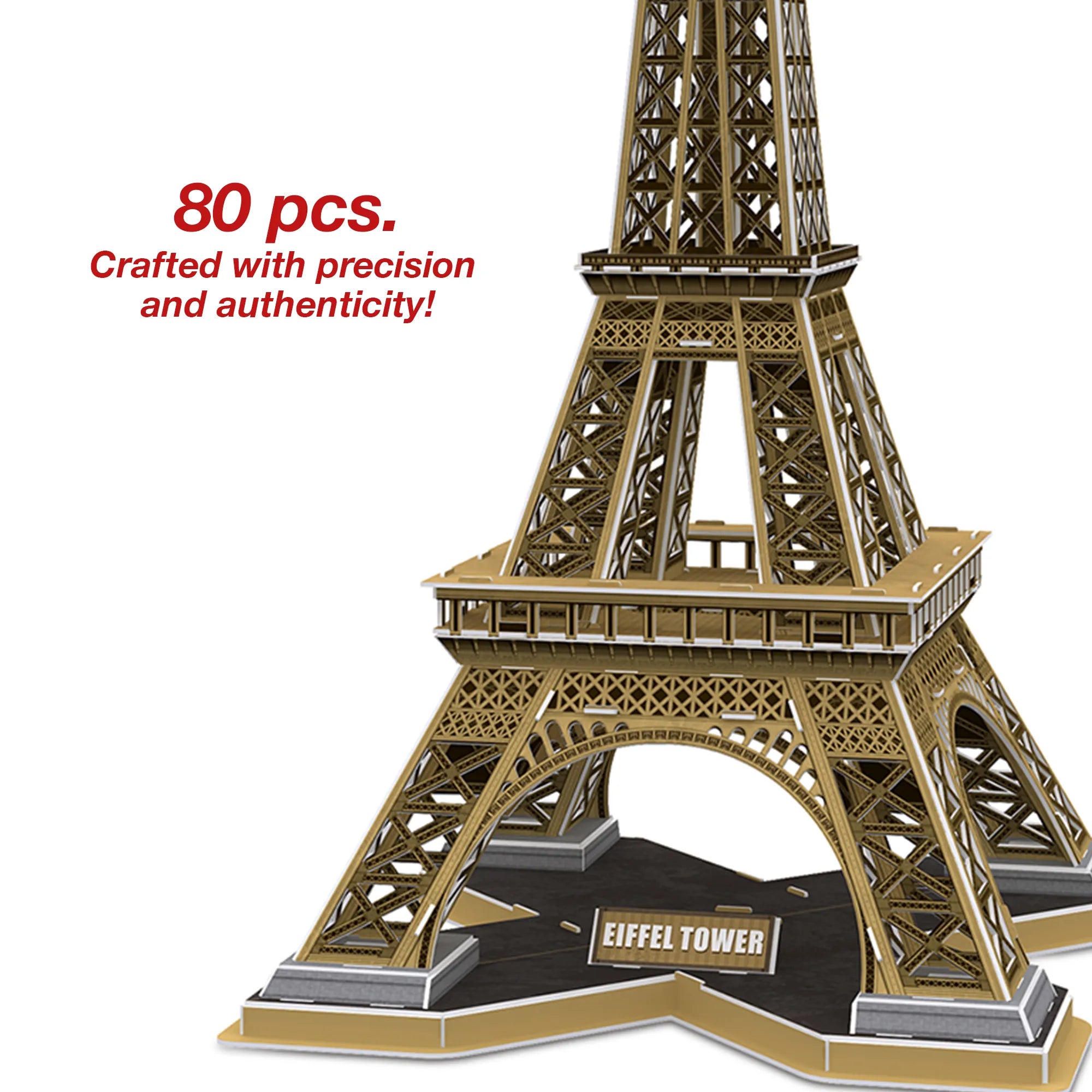 National Geographic Eiffel Tower 3D Puzzle - 80 Pcs - Ages 8-Adult - Brown's Hobby & Game