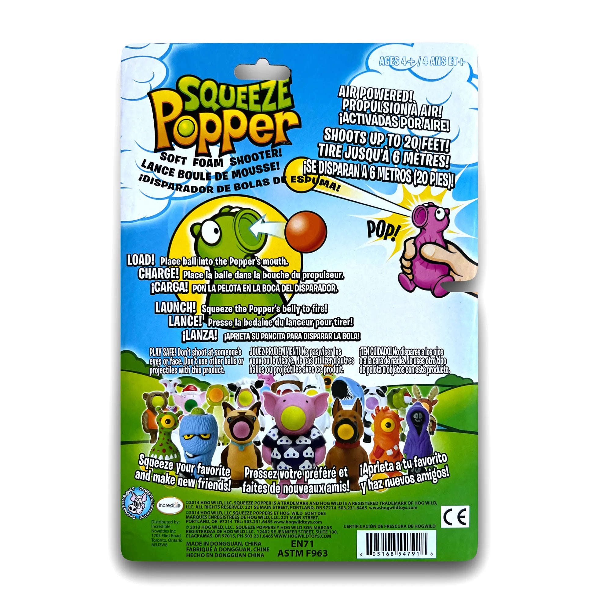 Llama Squeeze Popper by Hog Wild - Comes With 6 Balls - Ages 4+ to Adult