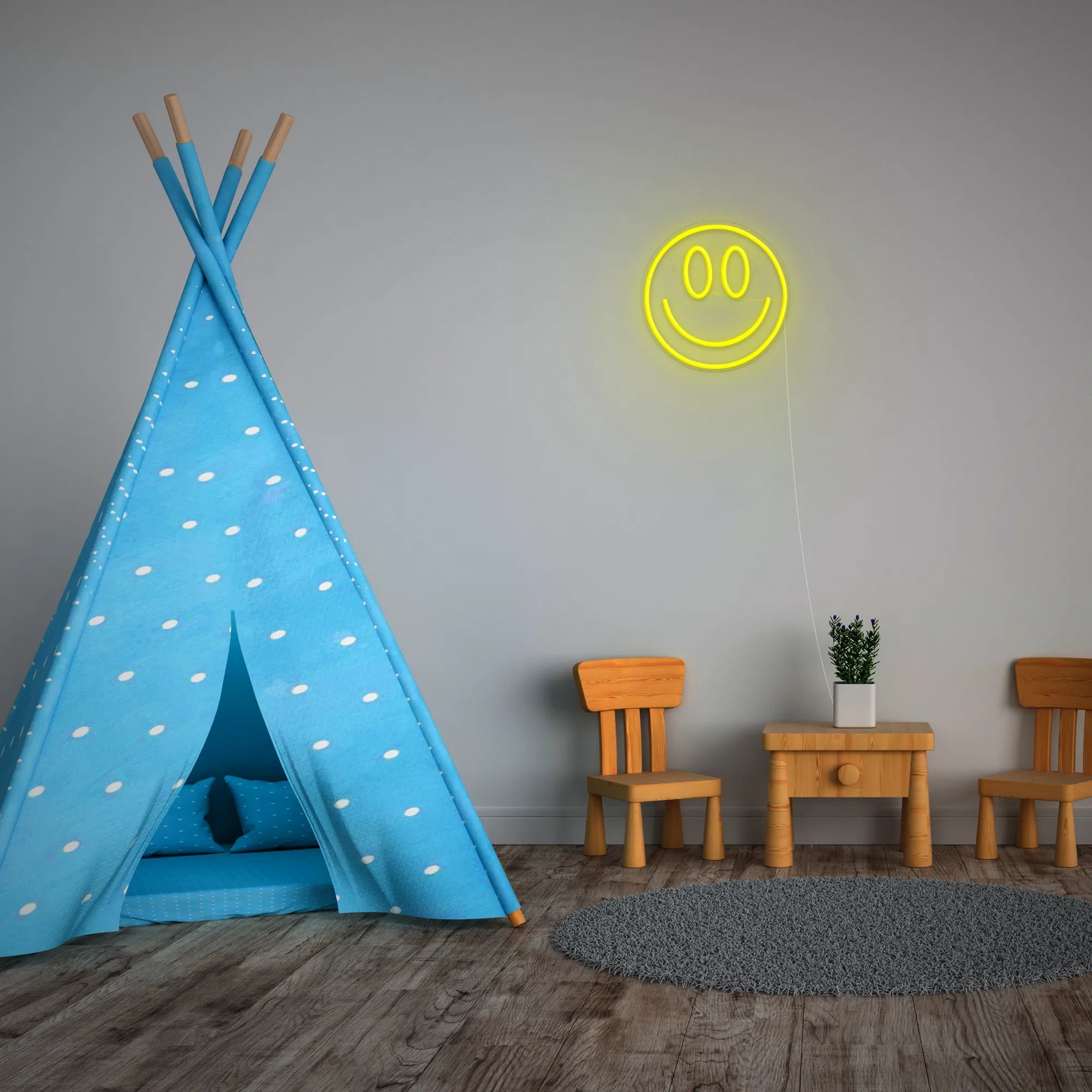 Smiley Face LED Neon Light Wall Sign - Age 8+ - Brown's Hobby & Game