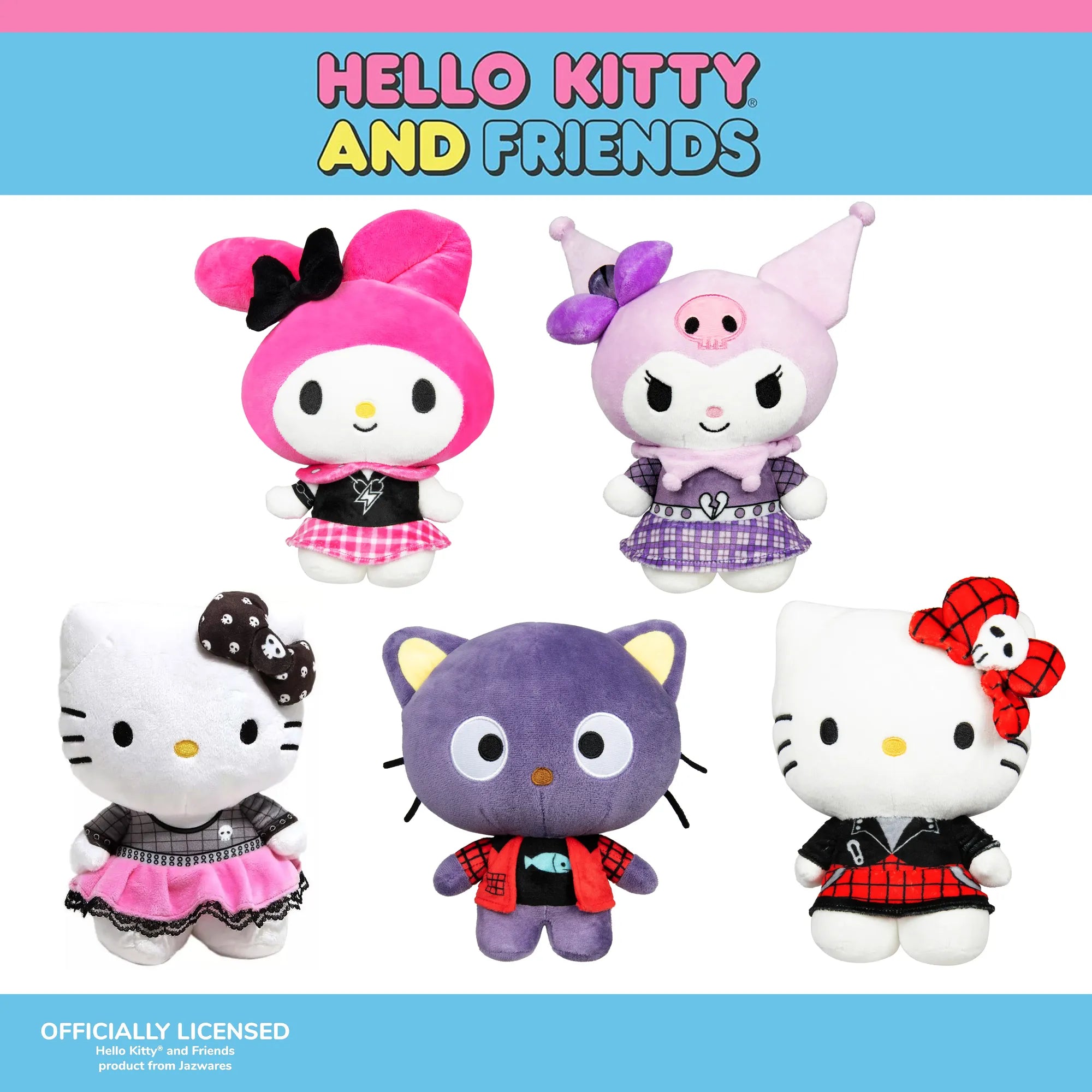 Hello Kitty and Friends - My Melody 8 inch Series 2 Punks Plush Collectibles - Ages 6 to Adult