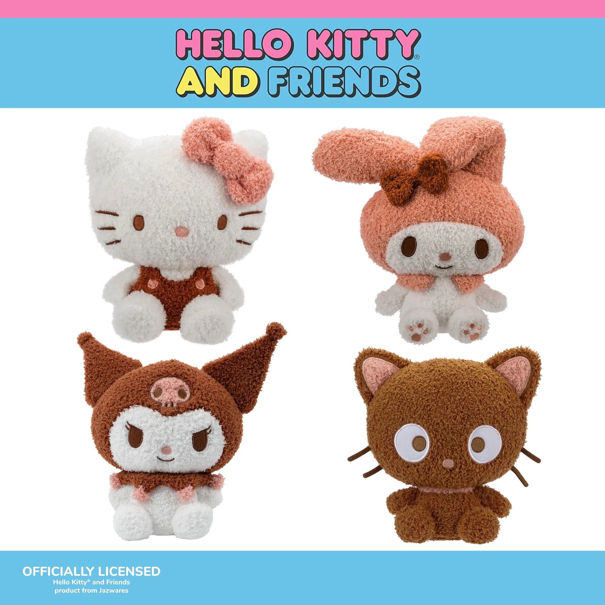 Hello Kitty and Friends - Chococat 8 inch Premier Velveteen Select Series Plush Collectibles - Ages 6 to Adult