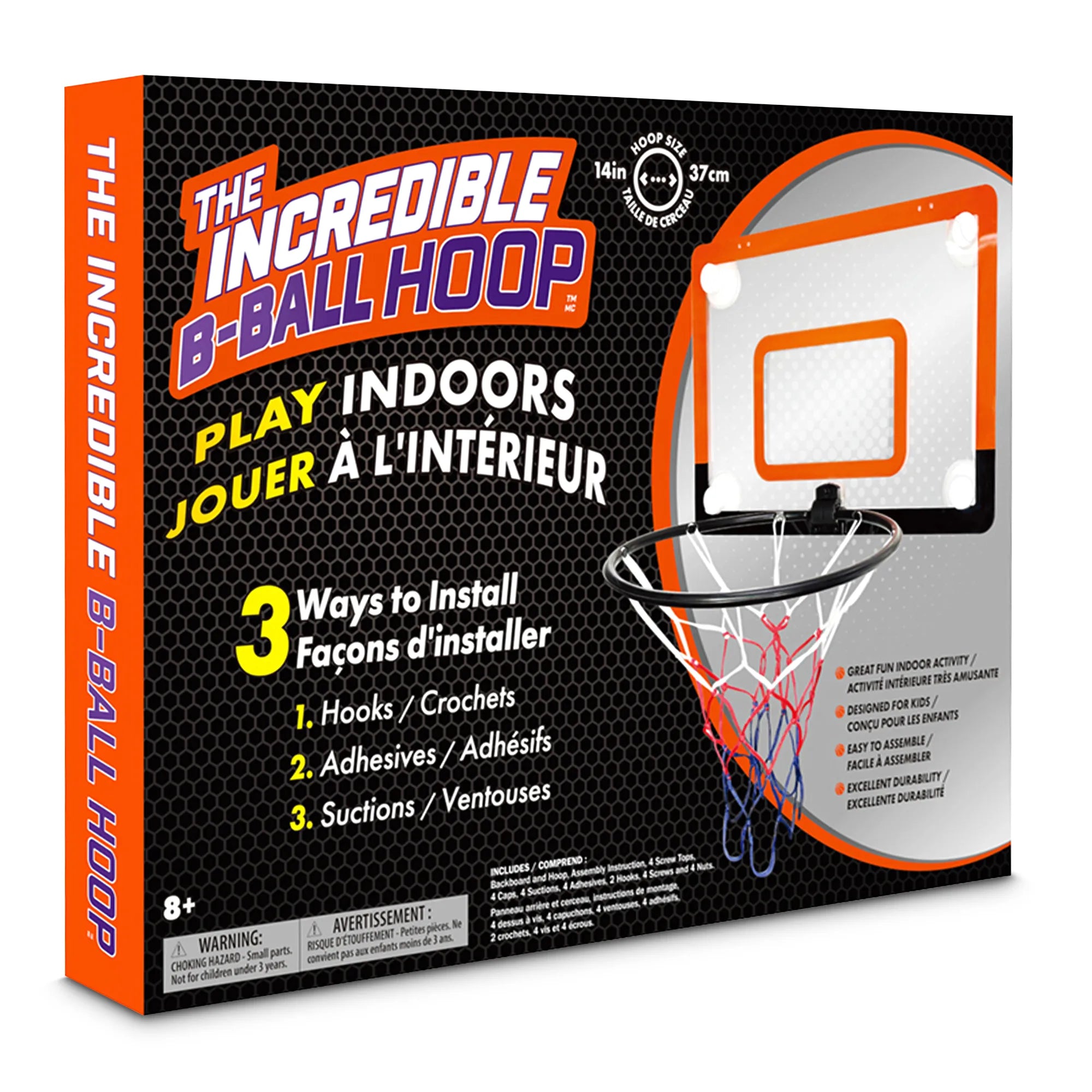 The Incredible B-Ball Hoop – Indoor Fun for Everyone! - 14" Hoop - Ages 8-Adult - Brown's Hobby & Game