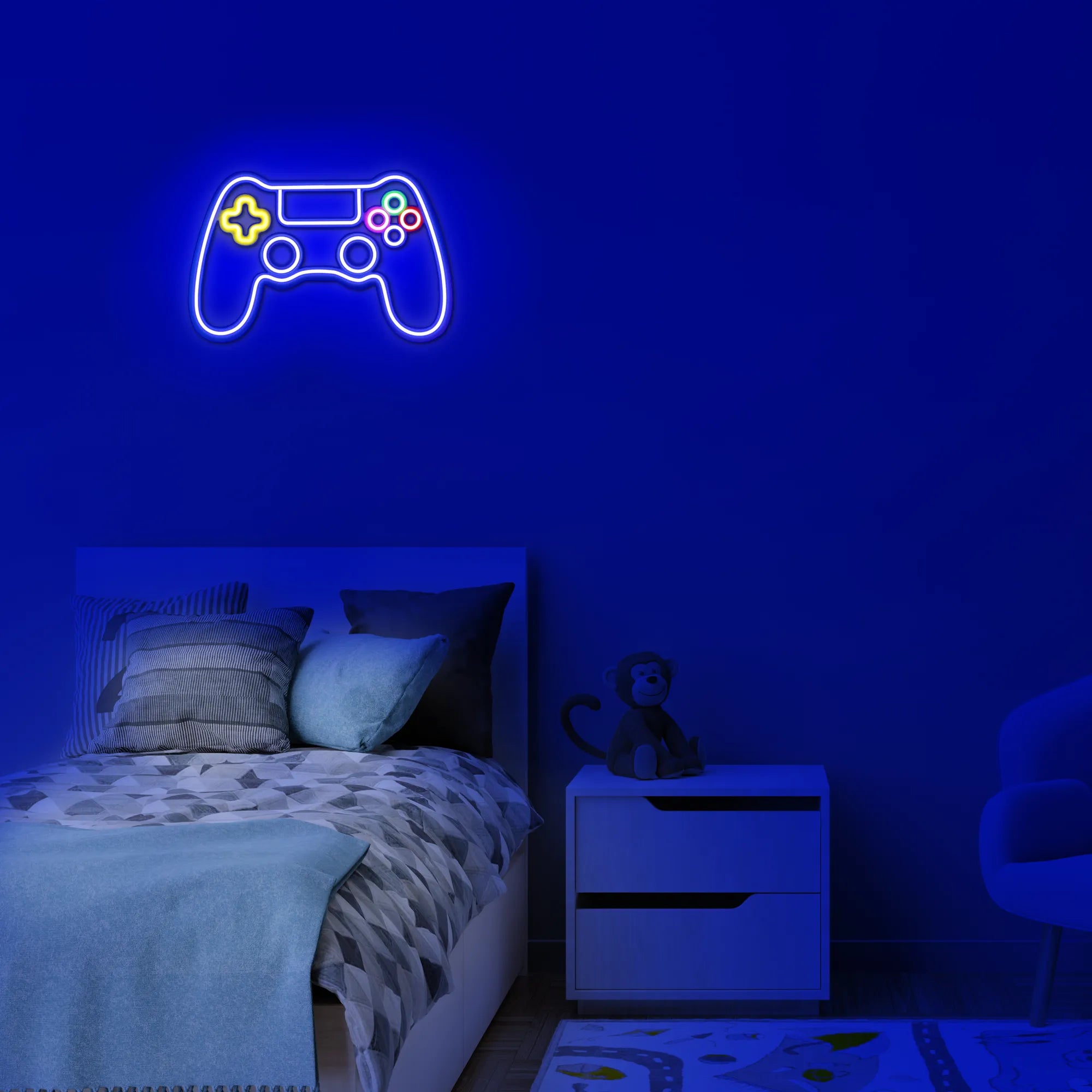 Video Game Controller LED Neon Light Wall Sign - Age 8+ - Brown's Hobby & Game