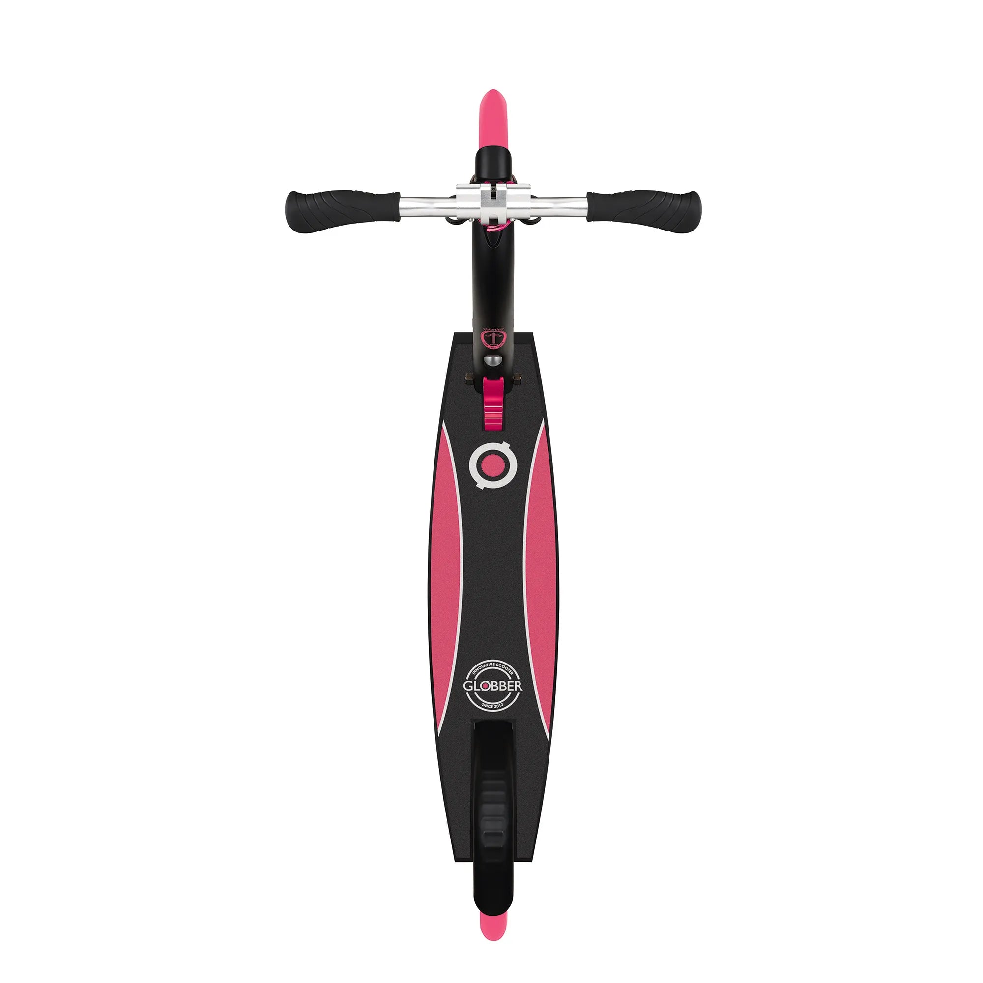 Globber NL 230-205 Duo - Premium Big Wheel Scooter - Adjustable & Foldable - Black & Pink - Ages 14-Adult