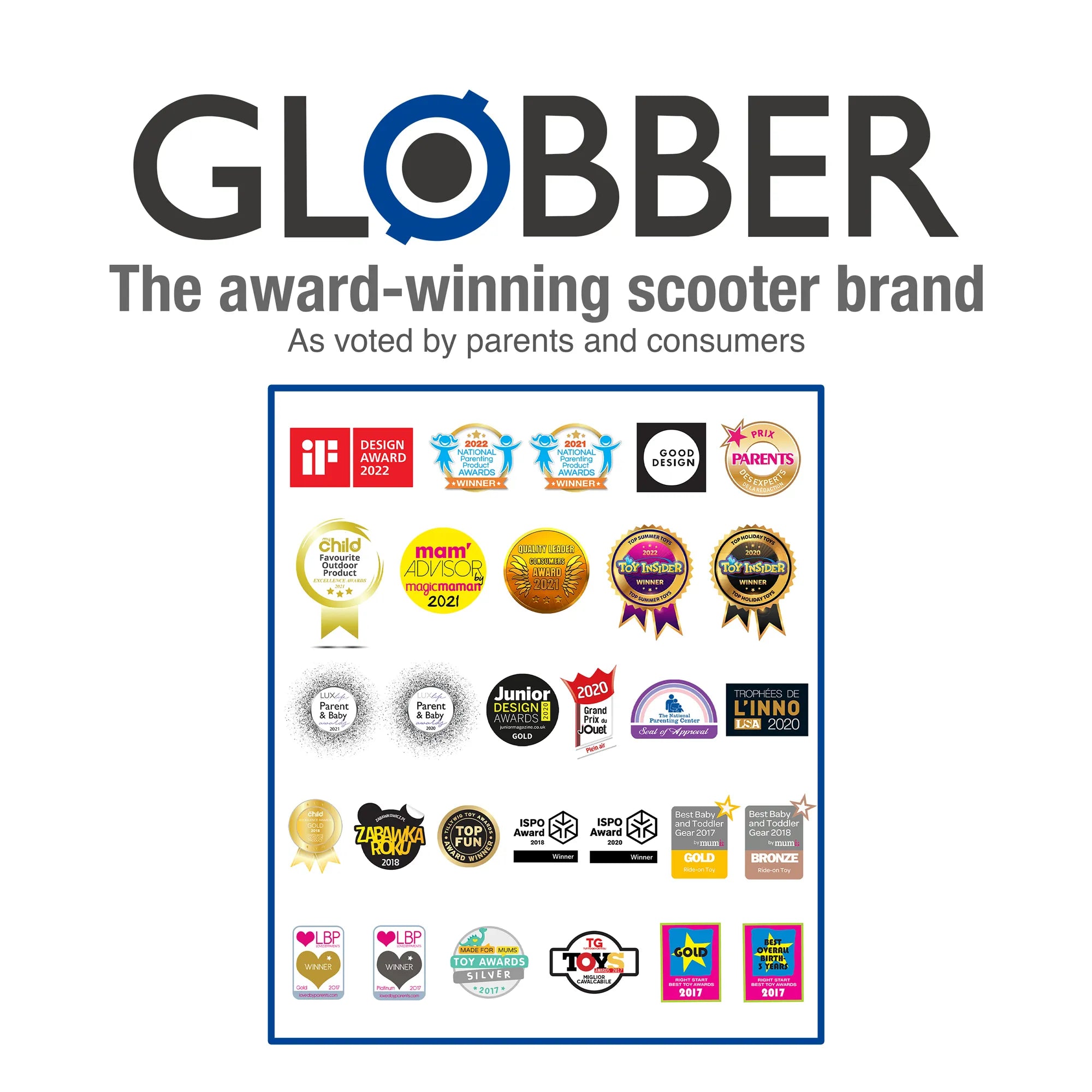 Globber Primo Foldable with Lights - Navy Blue - Award-Winning Scooter - Ages 3-6+ - Brown's Hobby & Game