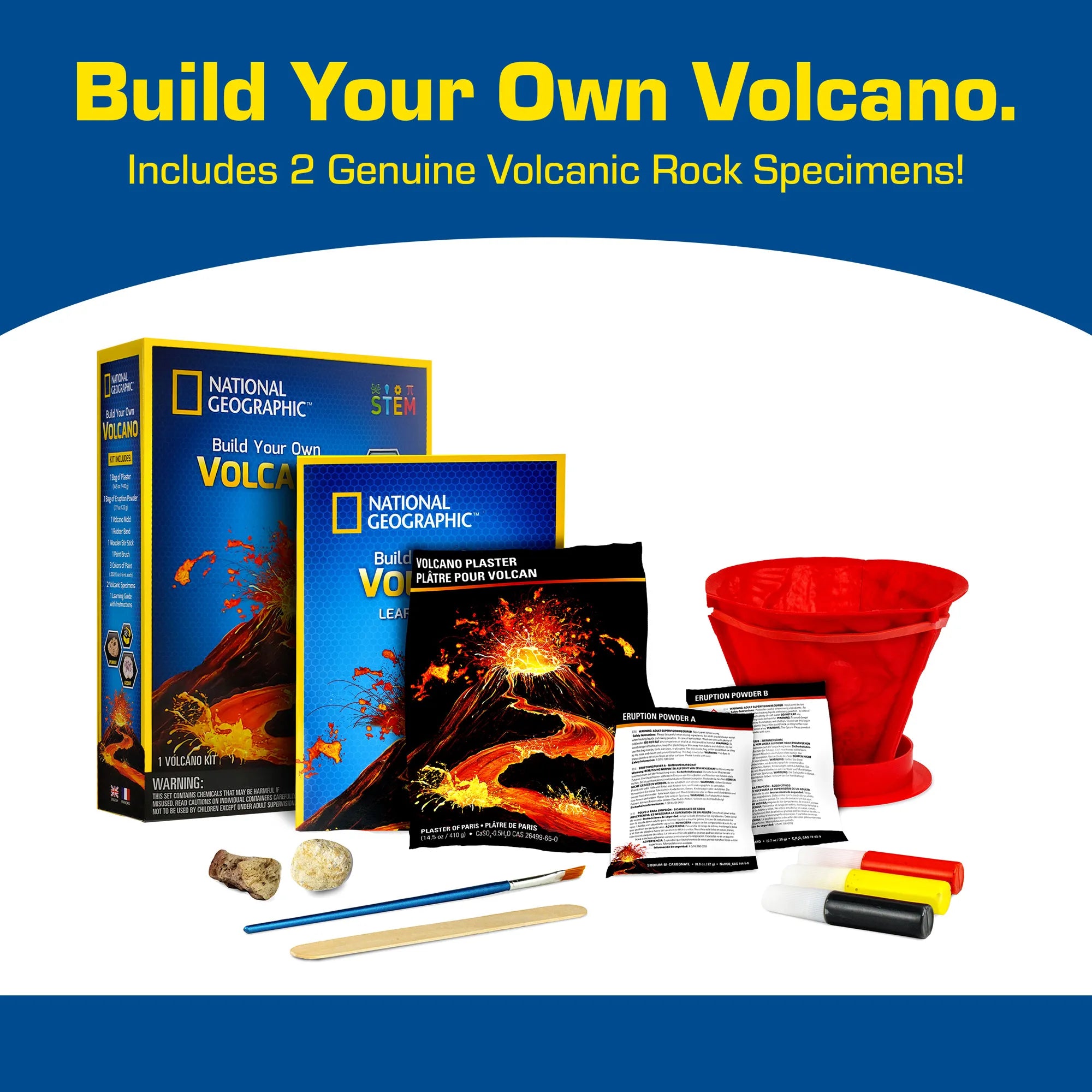 National Geographic Build Your Own Volcano Kit - Age 8+ - Brown's Hobby & Game