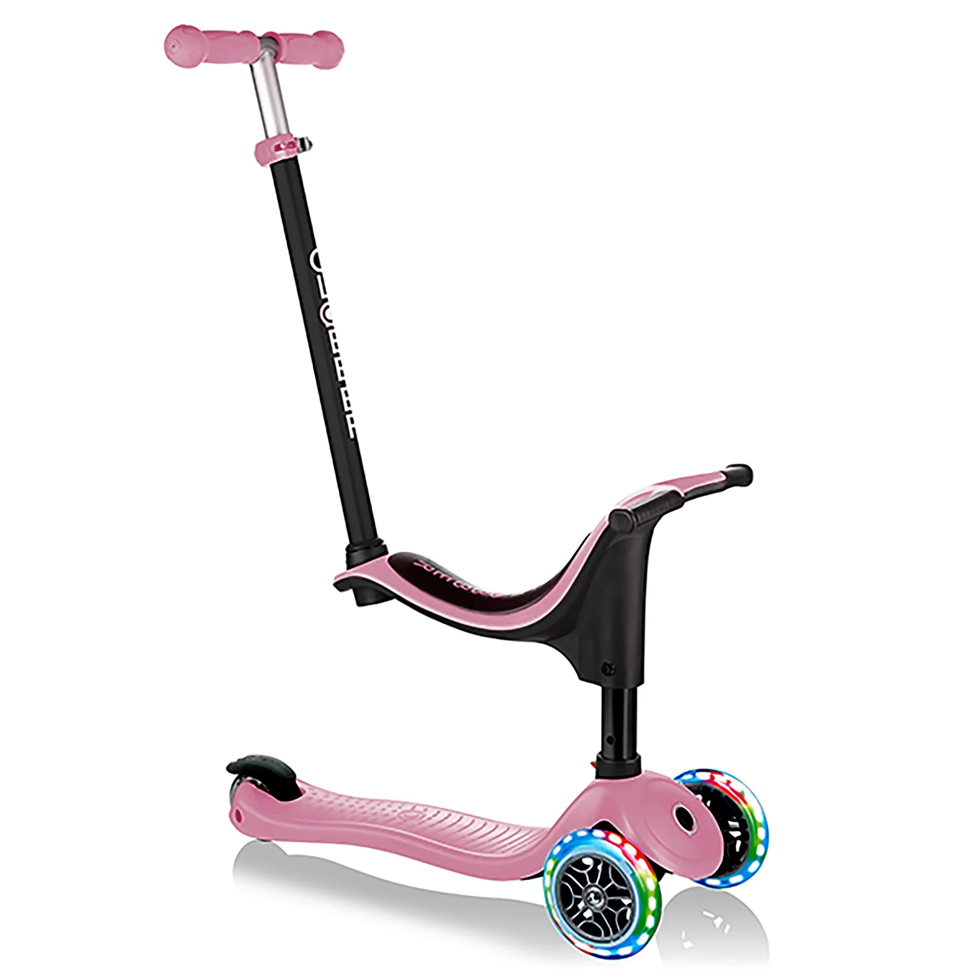 Globber GO•UP Sporty Lights 3-in-1 - Pastel Pink - Award-Winning Fun - Ages 15m-7+ yrs