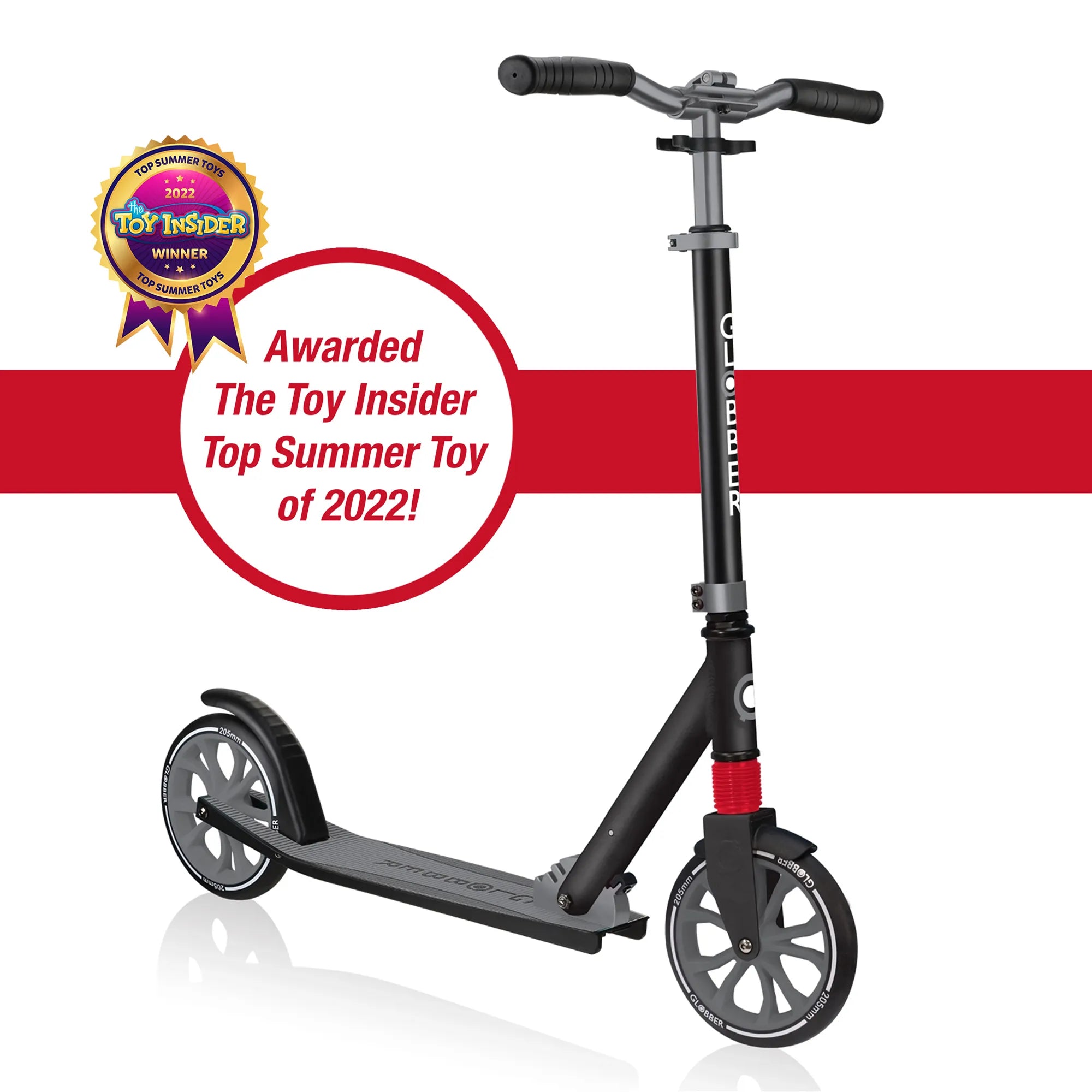 Globber NL 205 - Black & Grey - Award-Winning Scooter Ages 8-Adult - Brown's Hobby & Game