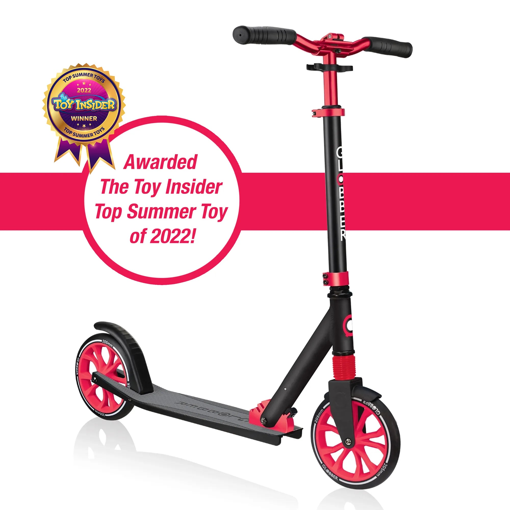 Globber NL 205 - Black & Red - Award-Winning Scooter Ages 8-Adult - Brown's Hobby & Game