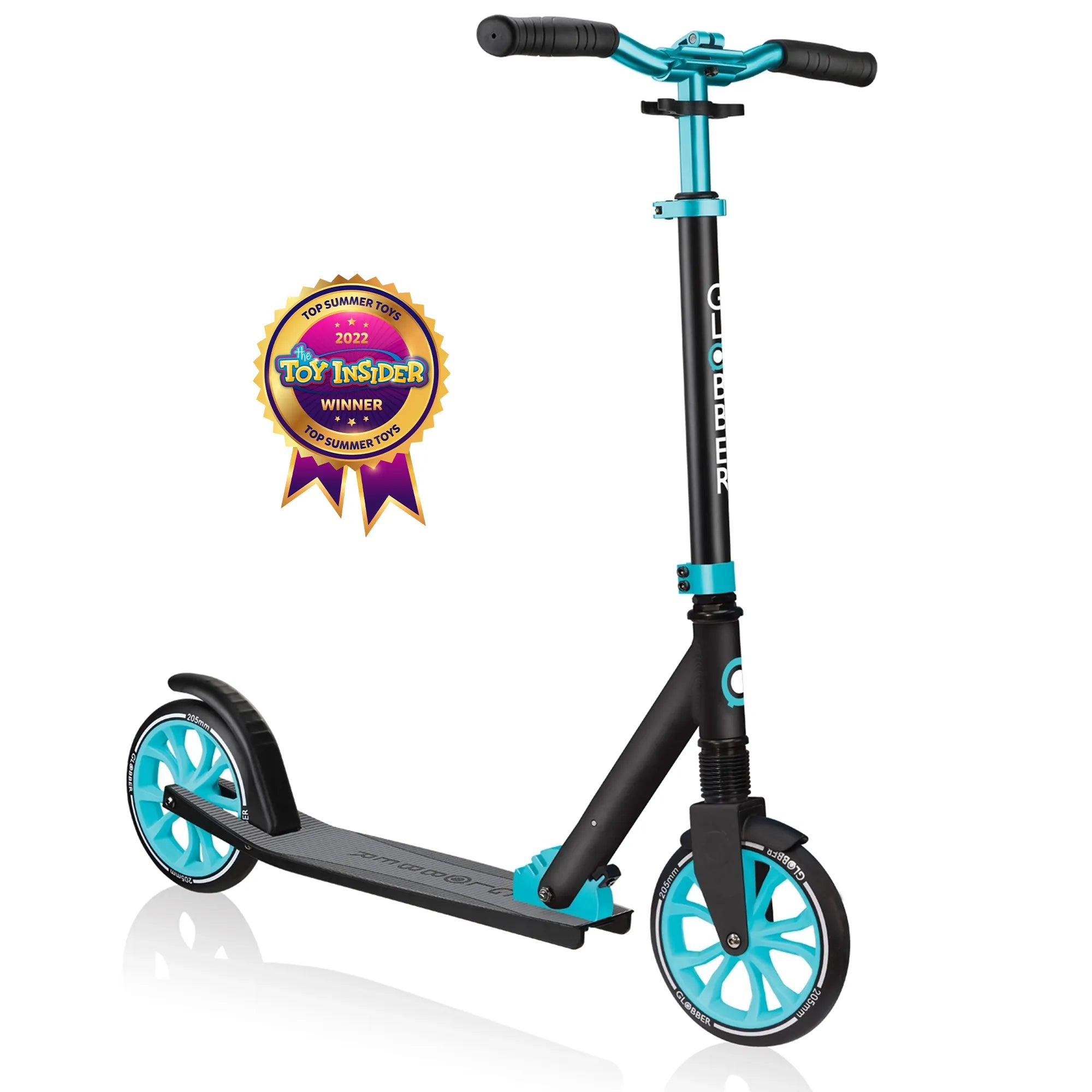 Globber NL 205 - Black & Teal - Award-Winning Scooter Ages 8-Adult - Brown's Hobby & Game