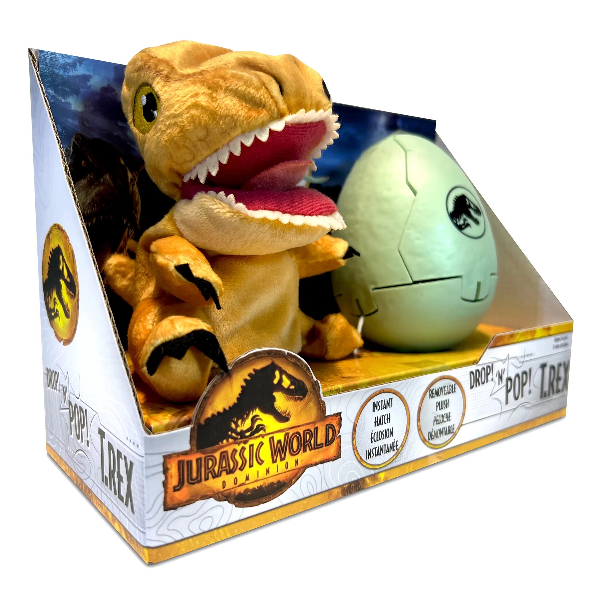 Jurassic World Drop 'N Pop T-Rex - Hatching Plush - Ages 3+ - Brown's Hobby & Game