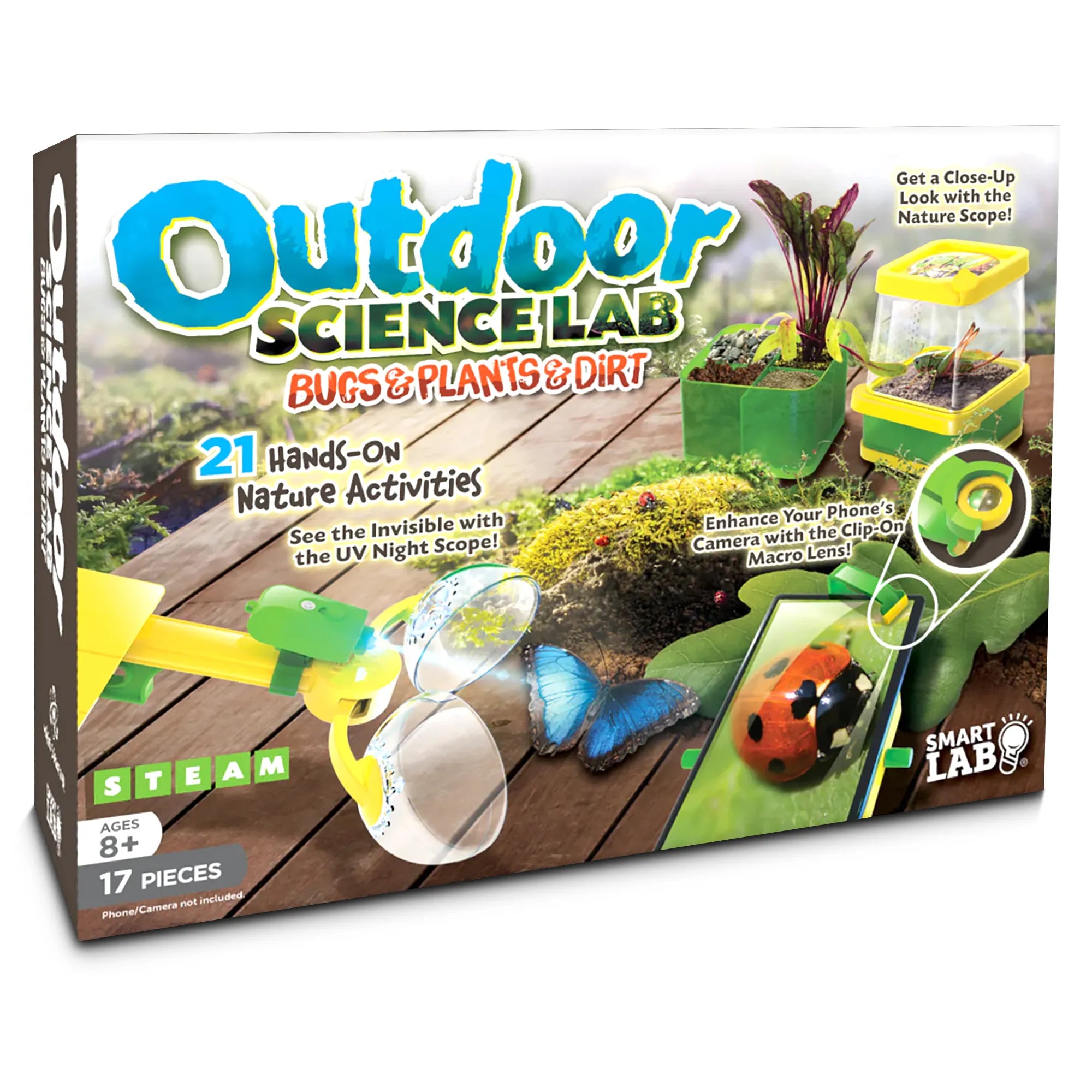 SmartLab Outdoor Science Lab - 20 Hands-On Nature Activities - Age 8+ - Brown's Hobby & Game